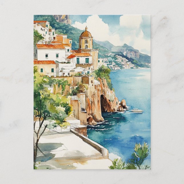 Carte Postale The Amalfi Coast, Italy (Devant)