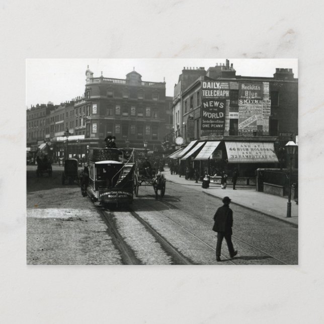 Carte Postale The Angel, Islington, Londres, vers 1890 (Devant)