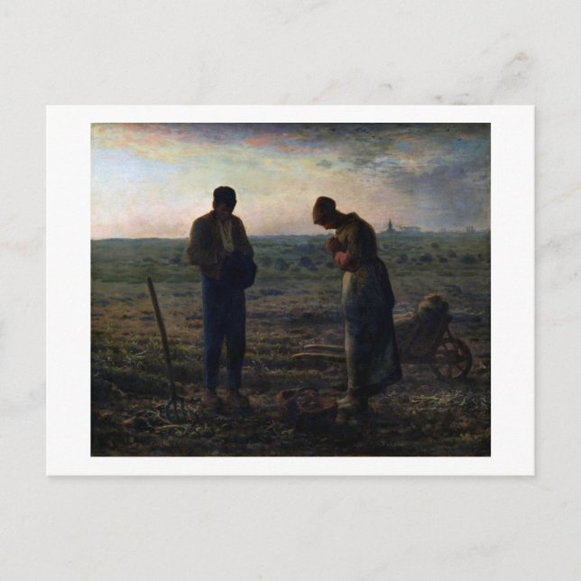 Carte Postale The Angelus, Jean-François Millet, 1857-1859 (Devant)