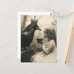 Carte Postale Thé au corbeau royal