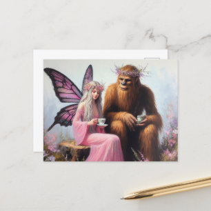Carte Postale Thé avec Sasquatch et la Fée