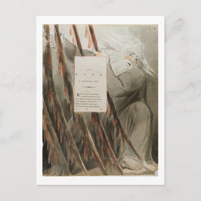 Carte Postale The Bard: A Pindaric Ode, from 'The Poems of Thoma (Devant)