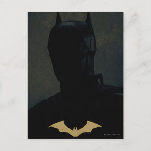 Carte Postale The Batman With Golden Bat Symbol