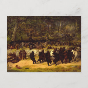 Carte Postale The Bear Dance, 1870 par William Holbrook Beard
