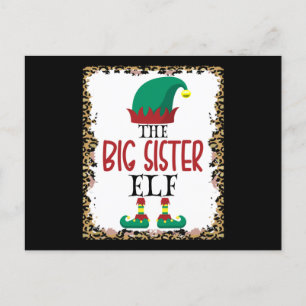 Carte Postale The Big Sister Elf Leopard Elf Venin de Christma