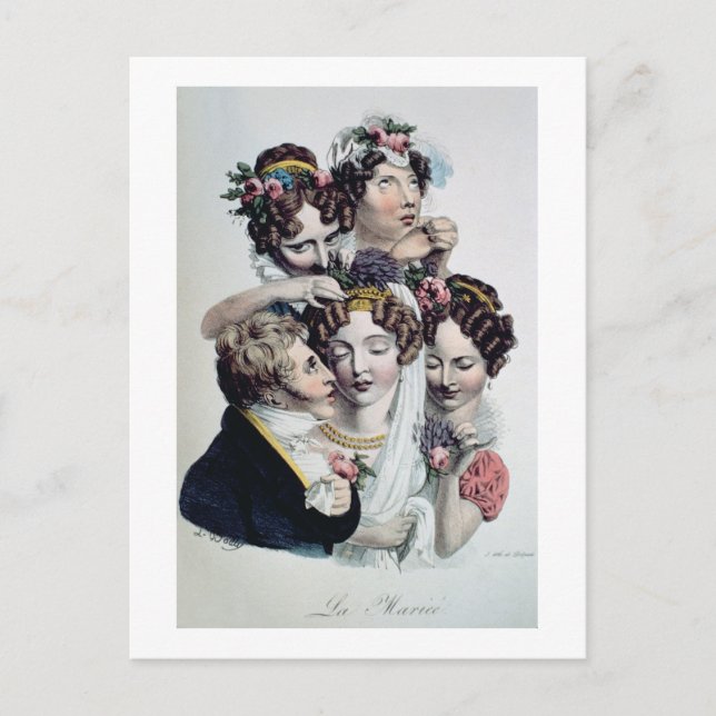 Carte Postale The Bride, vers 1820 (litho) (Devant)