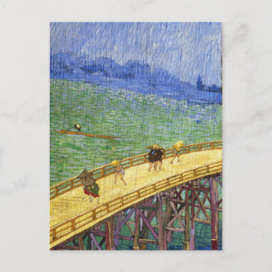Carte Postale The Bridge in the Rain Vincent van Gogh fine art
