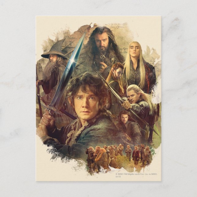 Carte Postale The Company and Elves of Mirkwood (Devant)