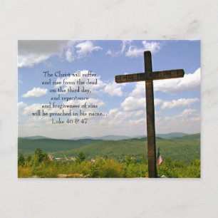 Carte Postale The Cross Easter Scripture Postcards