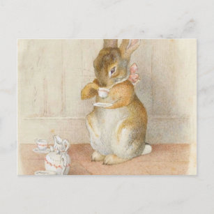 Carte Postale Thé de lapin - Beatrix Potter