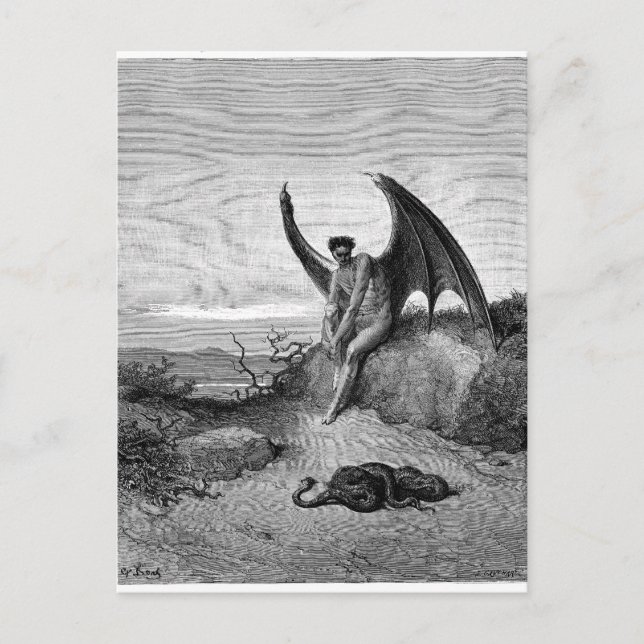 Carte Postale The Devil, Gustave Dore (Devant)