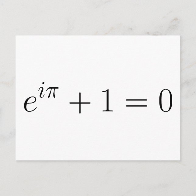 Carte Postale The Euler formula (Devant)