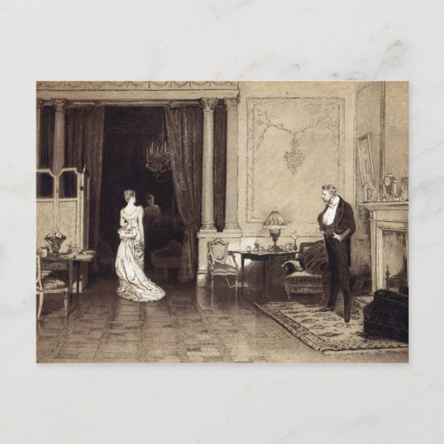 Carte Postale The First Cloud, de Leisure Hour, 1888 (Devant)