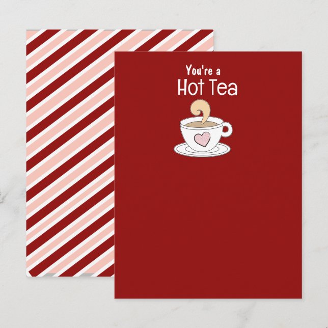 Carte Postale Thé Flirté Pun Cuppa Thé (Devant / Derrière)