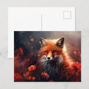 Carte postale The Fox with Shining Stars: