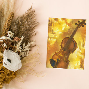 Carte Postale The Golden Violin Digital Art