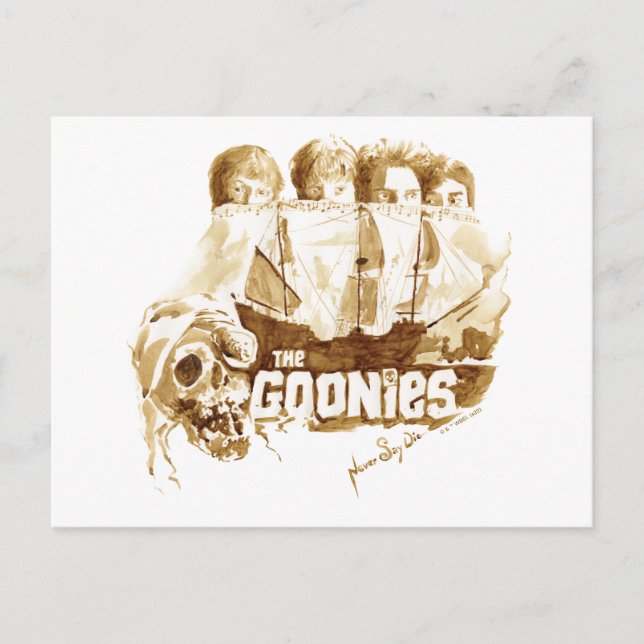 Carte Postale The Goonies Pirate Ship Watercolor Graphic (Devant)