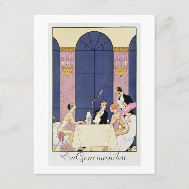 Carte Postale The Gourmands, 1920-30 (tirage pochoir) (Devant)