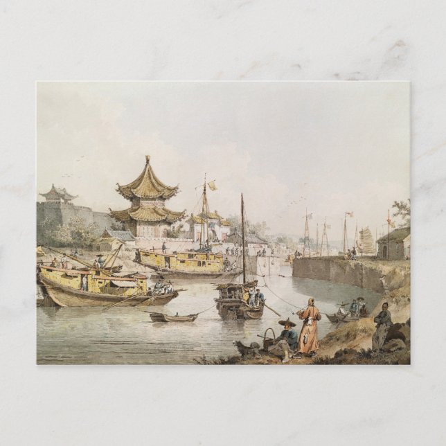 Carte Postale The Grand Canal, Chine, (w/c) (Devant)