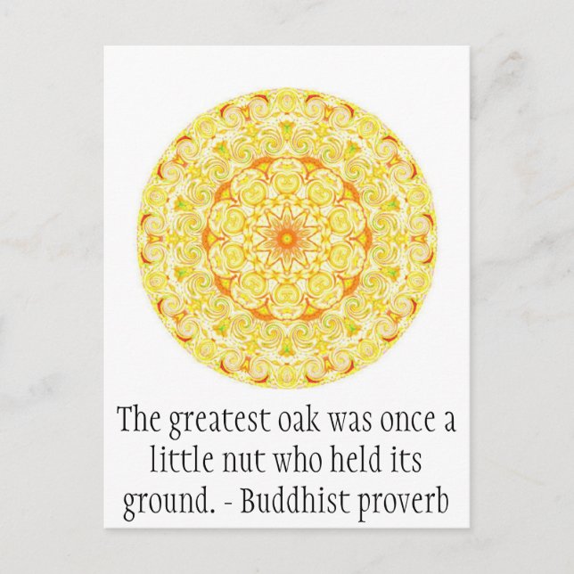 Carte Postale The greatest oak was once a little nut who held... (Devant)