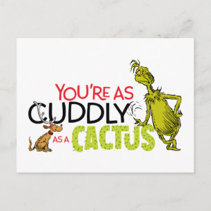 Carte Postale The Grinch   You're as Cuddly as a Cactus Quote