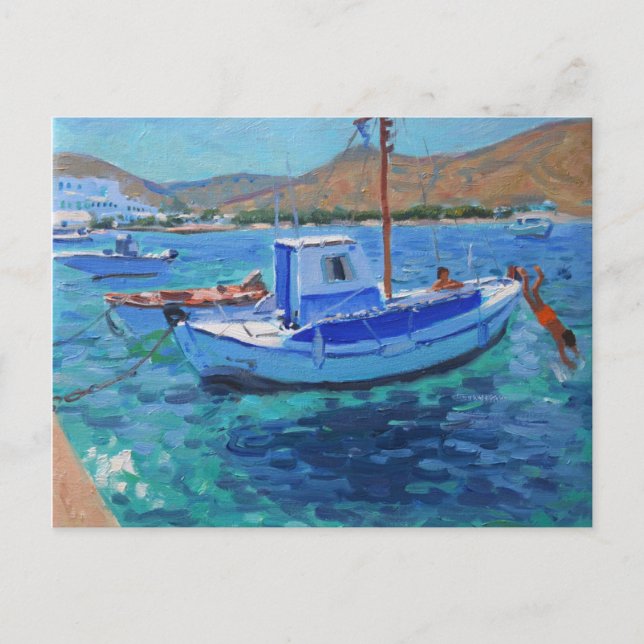 Carte Postale The harbour Tinos  2012 (Devant)