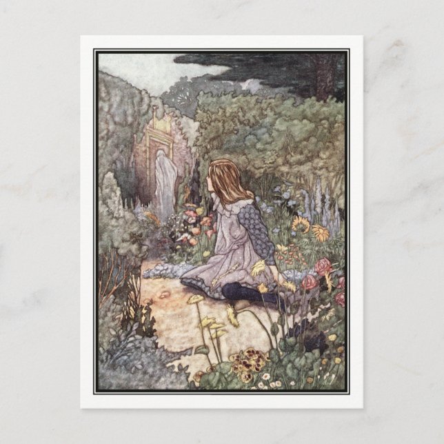 Carte Postale The Haunted Garden by Charles Robinson (Devant)