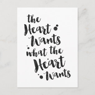 Carte Postale The Heart Wants - Inspirational Card