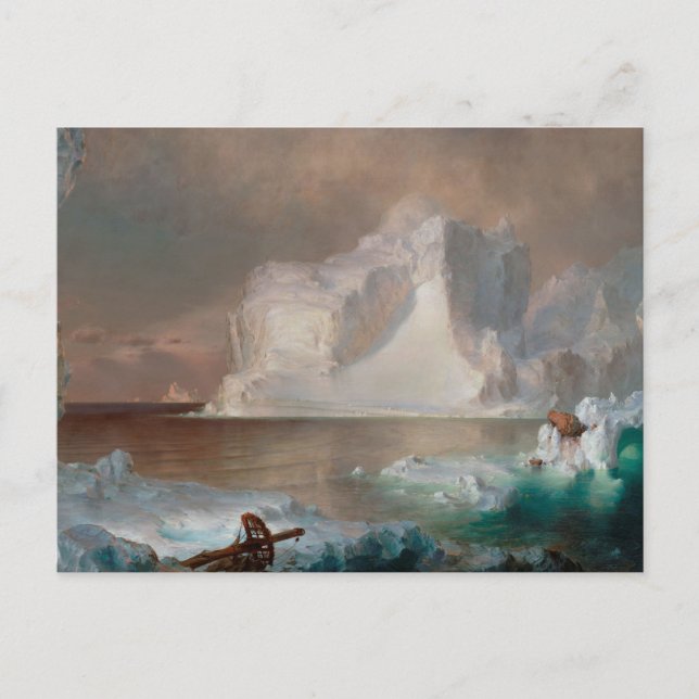 Carte Postale The Icebergs by Frederic Church (Devant)