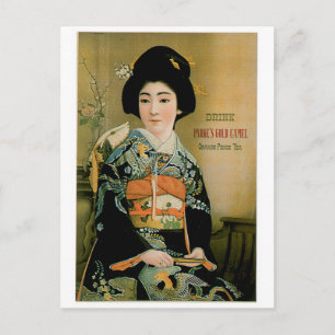 Carte Postale Thé japonais Vintage Boisson et art