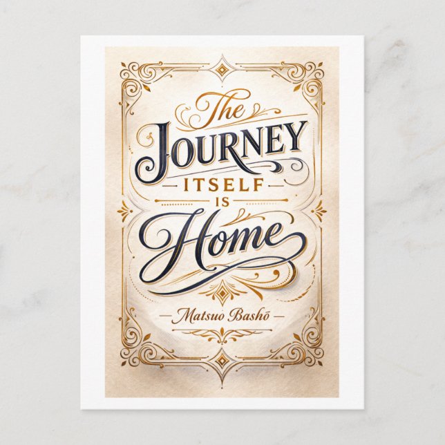Carte Postale "The Journey Itself Is Home" Basho (Devant)