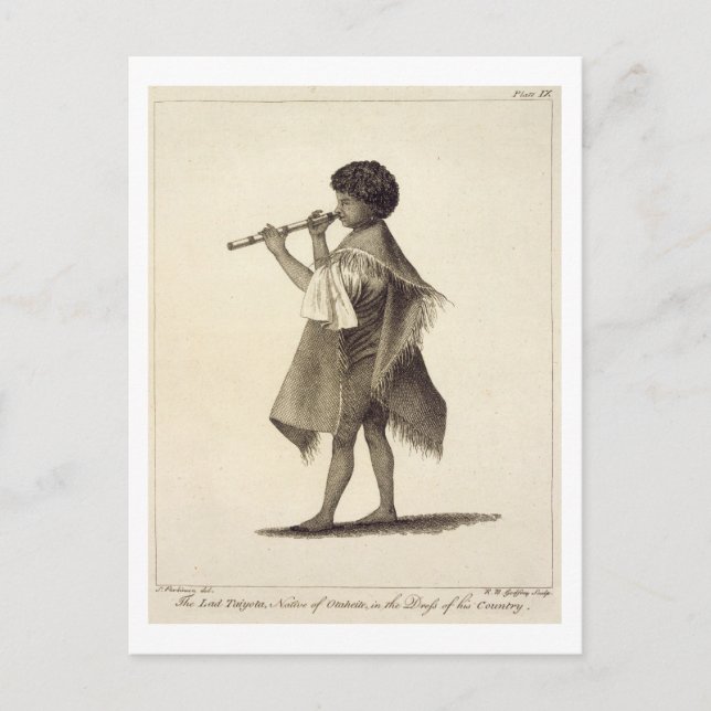 Carte Postale The Lad Taiyota, Native of Otaheite, in the Dress (Devant)