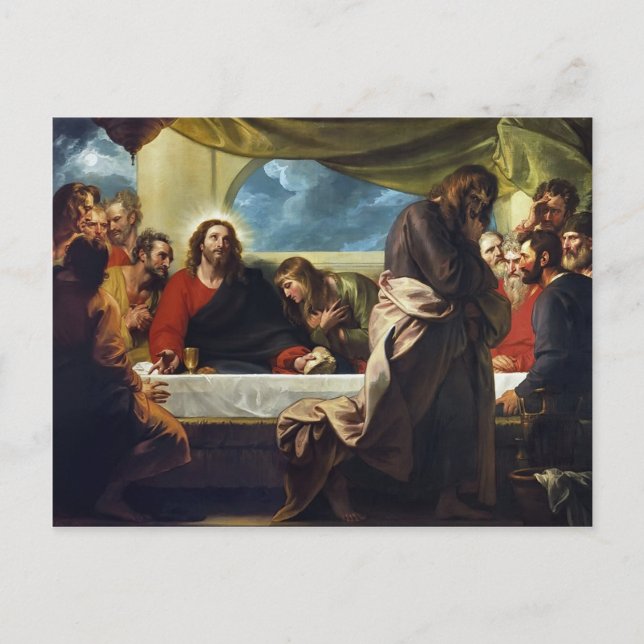 Carte Postale The Last Supper by Benjamin West (Devant)