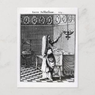 Carte Postale The Lighting of the Sabbath Candles