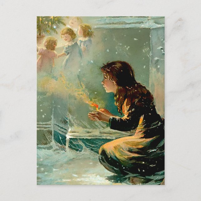 Carte Postale "The Little Match Girl" par E S Hardy (Devant)