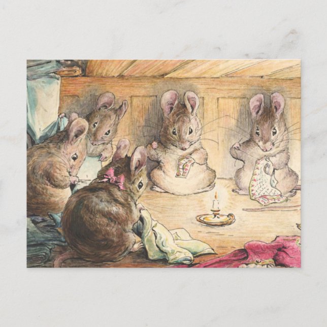 Carte Postale The Mice Sewing Coats By Beatrix (Devant)