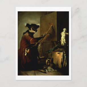 Carte Postale The Monkey Painter