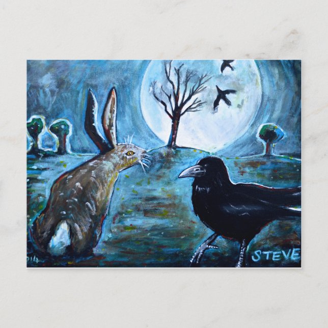 Carte Postale The moon, the hare and the crow (Devant)