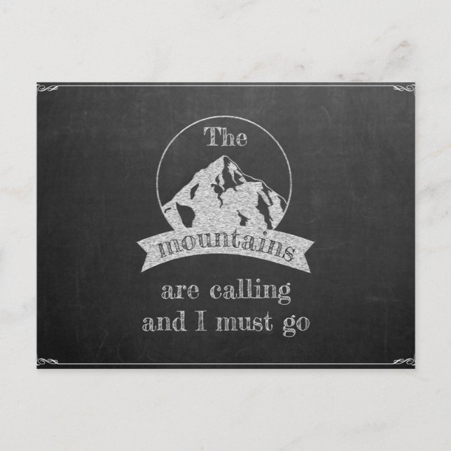 Carte Postale The mountains are calling (Devant)