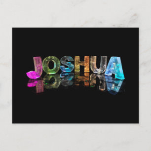 Carte Postale The Name Joshua in 3D Lights (Photograph)