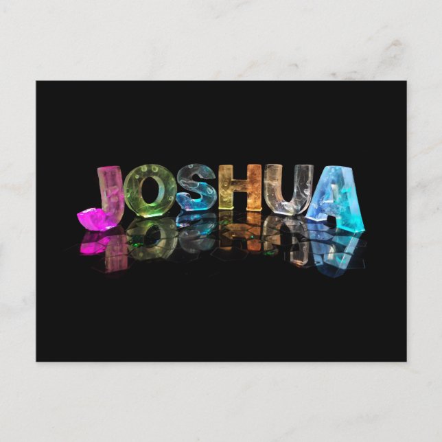 Carte Postale The Name Joshua in 3D Lights (Photograph) (Devant)