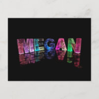 The Name Megan in 3D Lights (Photograph)