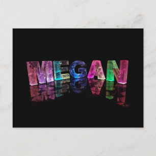 Carte Postale The Name Megan in 3D Lights (Photograph)