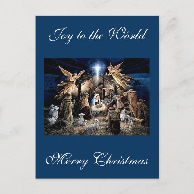 Carte Postale The Nativity of Baby Jesus Christmas Greetings (Devant)