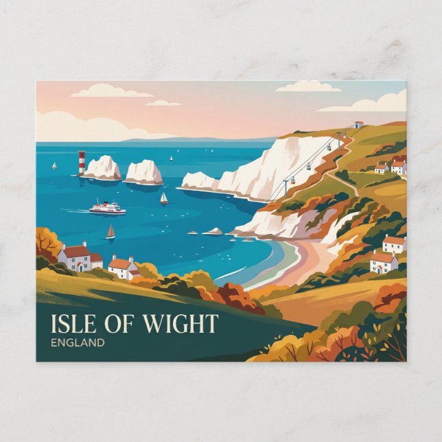 Carte Postale The Needles, île de Wight Angleterre (Devant)