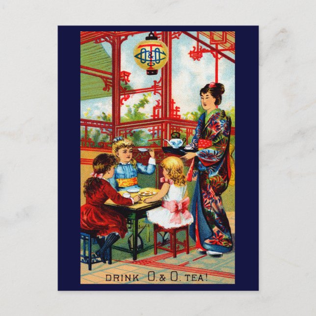 Carte Postale Thé O&O vintage (Devant)