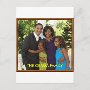 CARTE POSTALE THE OBAMA FAMILY