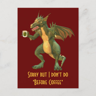 Carte Postale Thé ou dragon de café