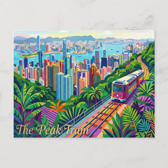 Carte Postale The Peak Tram Chine (Devant)