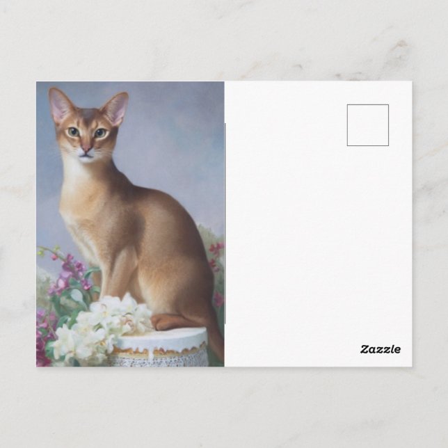 Carte Postale The Poised Abyssinian – Elegant Cat Postcard (Dos)
